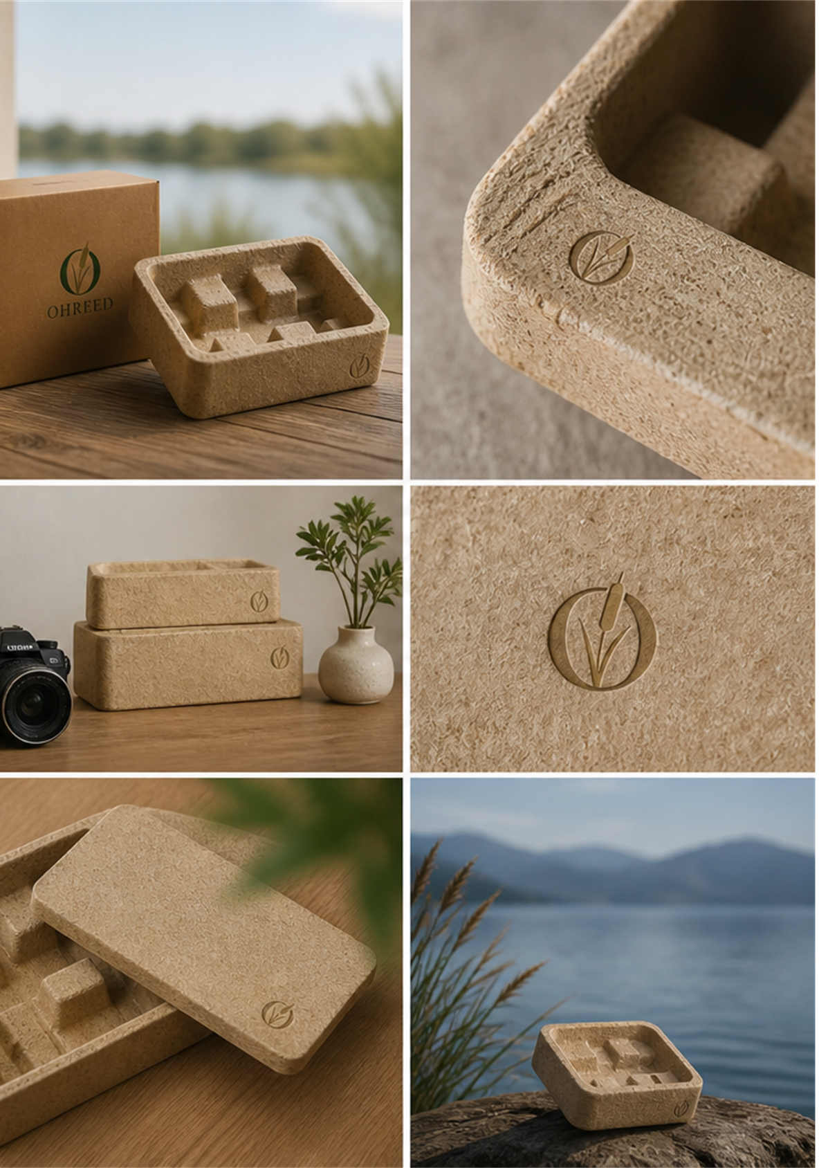 ReedFoam packaging products by Lake Ohrid